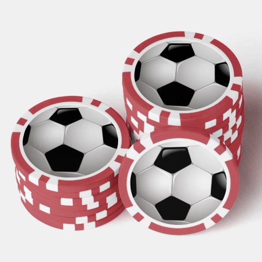 Voetbal Pokerchips (Opstapeling)