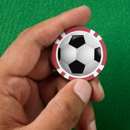 Voetbal Pokerchips (Hand)