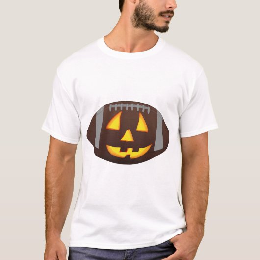 Voetbal Pompoen Gezicht T-shirt (Voorkant)