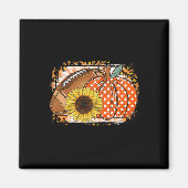 Voetbal Pompoen Zonnebloem Voetbal Liefhebber Herf Magneet (Voorkant)