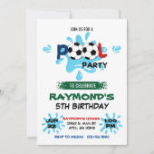 Voetbal Pool Party Verjaardag Kaart (Voorkant)