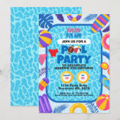 Voetbal Pool Party Verjaardag Kaart (Voorkant / Achterkant)