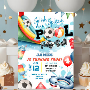 Voetbal Pool verjaardagsfeestje Kaart