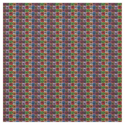 Voetbal Pop Art Pattern Stof (Close Up)