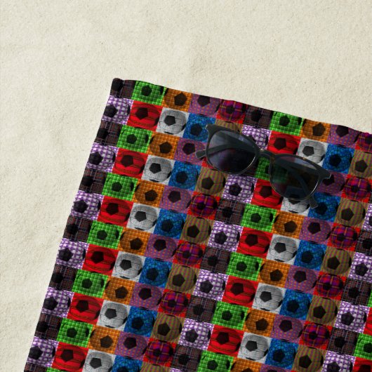 Voetbal Pop Art Pattern Strandlaken (In situ)