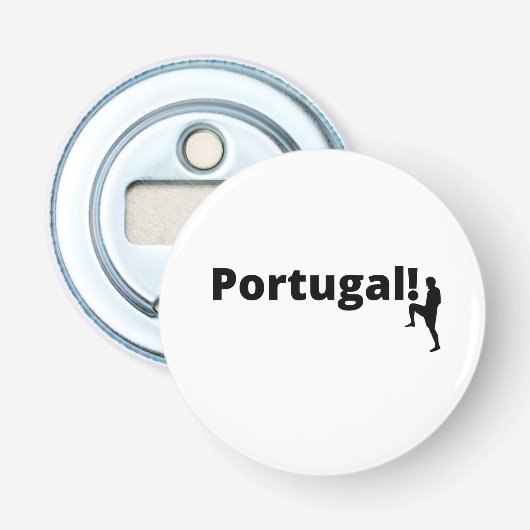 Voetbal Portugal Button Flesopener (Voorkant)