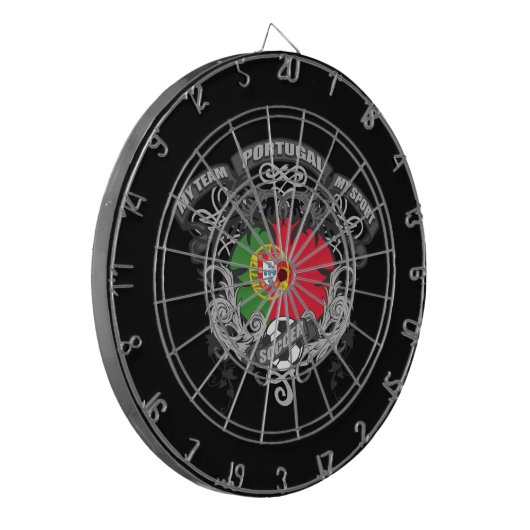 Voetbal Portugal Dartbord (Voorkant Links)