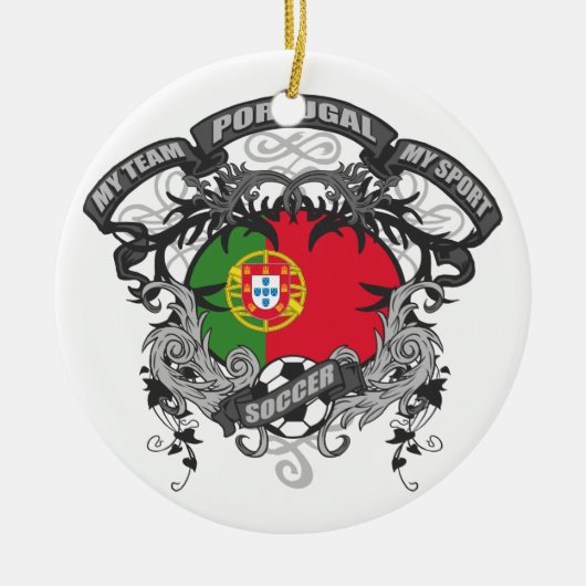 Voetbal Portugal Keramisch Ornament (Voorkant)