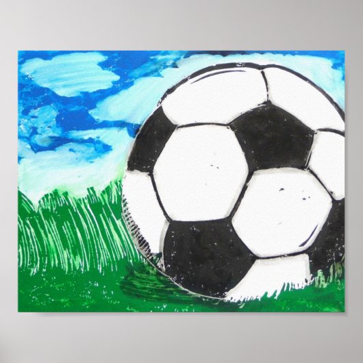 Voetbal Poster, 10 x 8 inch Poster (Voorkant)