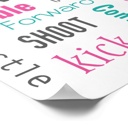 Voetbal Poster! Geweldige weergave! Poster (Hoek)