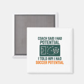 Voetbal Potentieel Schoolbord Coach Citaat Ontwerp Magneet (Voorkant / Achterkant)