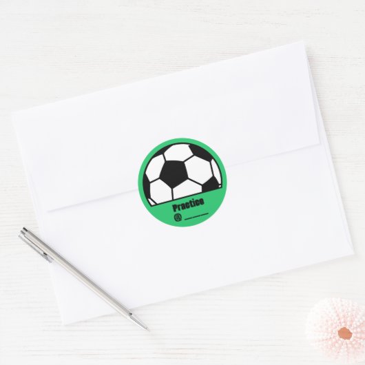 Voetbal Praktijk Tijd Sticker (Envelop)