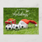 Voetbal Prettige feestdagen met kerstkerstmis (Voorkant)