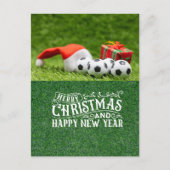 Voetbal Prettige feestdagen met kerstkerstmis (Voorkant)