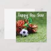 Voetbal Prettige feestdagen nieuw jaar Feestdagenkaart (Voorkant / Achterkant)