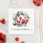 Voetbal Prettige Feestdagen  Sinterklaas die voetb Servet (Insitu)