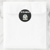 Voetbal - Probeer bij te blijven Ronde Sticker (Tas)