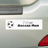 voetbal, Psycho, Voetbal Mam Bumpersticker (Op auto)