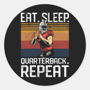 Voetbal Qb Sportshirt Quarterback - Qb1 Touchdo Ronde Sticker