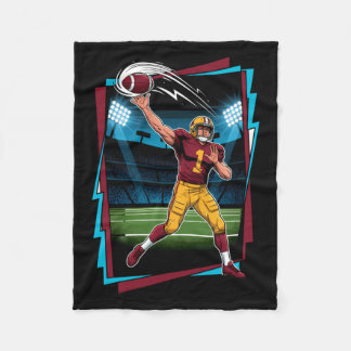Voetbal quarterback hoogtepunt spelen klik stripve fleece deken
