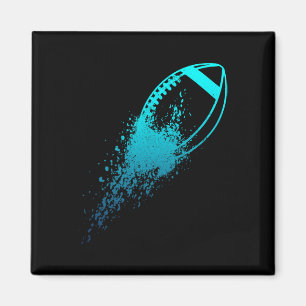 Voetbal Quarterback Lineman Vintage Voetbal Spelen Magneet