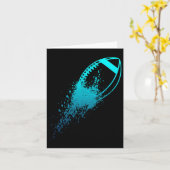 Voetbal Quarterback Lineman Vintage Voetbalspel Kaart (Gele Bloem)