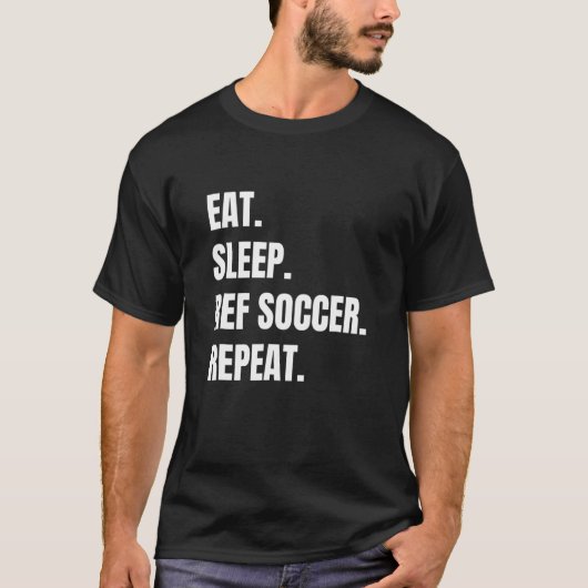 Voetbal Ref Eat Slaap Ref Voetbal T-shirt (Voorkant)