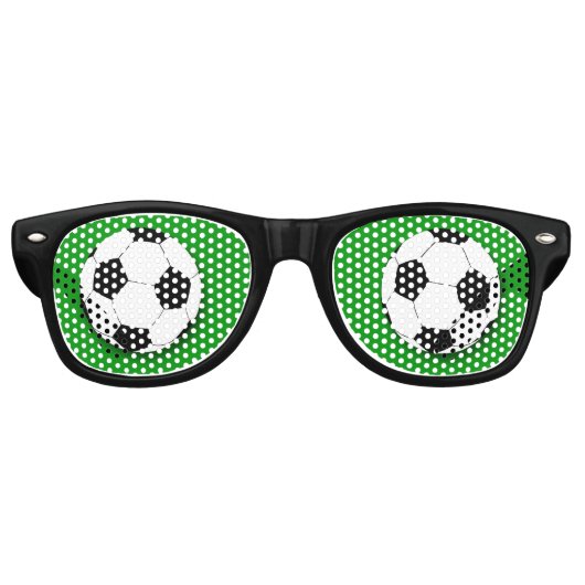Voetbal retro Shades /Fun Party Sunbril Retro Zonnebril (Voorkant)