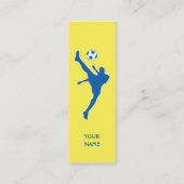 voetbal : retro stijl : mini visitekaartje (Achterkant)