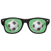 Voetbal retro tinten / Fun Party zonnebril (Voorkant)