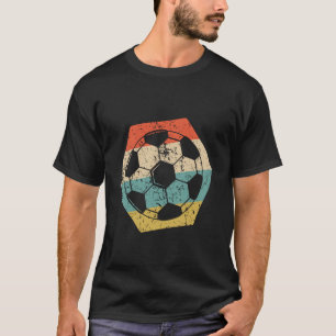 Voetbal Retro Versleten Zeshoekige Bal T-shirt