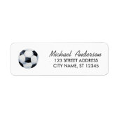 Voetbal Return adreslabel Etiket (Voorkant)