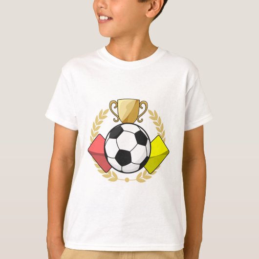 Voetbal rode & gele kaart Trofee T-shirt (Voorkant)
