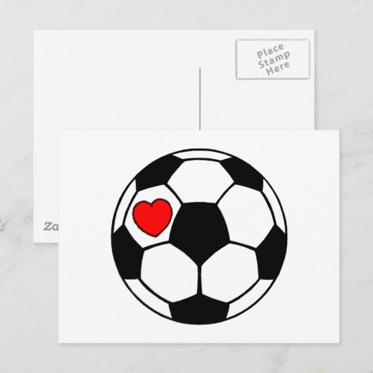 Voetbal (Rode hars) Briefkaart (Voorkant / Achterkant)