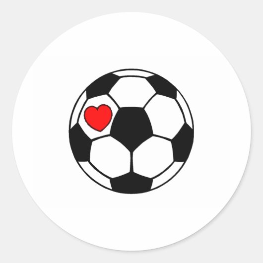 Voetbal (Rode hars) Ronde Sticker (Voorkant)