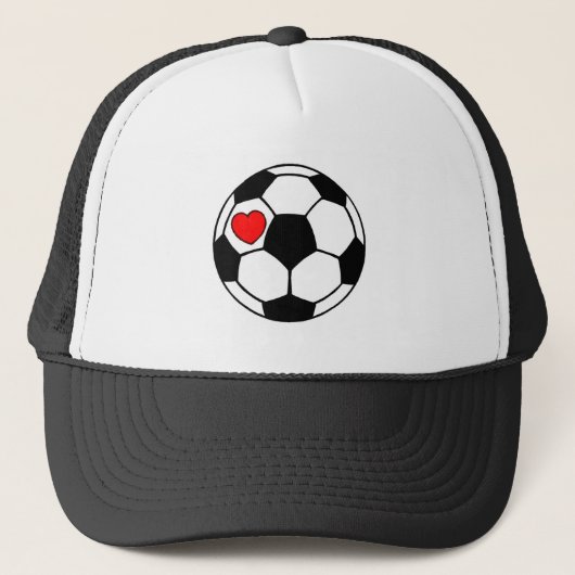 voetbal (Rode hars) Trucker Pet (Voorkant)