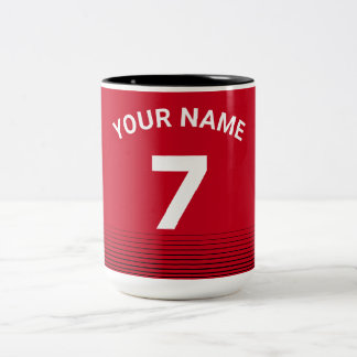 Voetbal Rode Jersey Tweekleurige Koffiemok