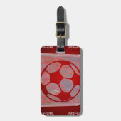 VOETBAL RODE  PRODUCTEN BAGAGELABEL (Voorkant verticaal)