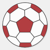 Voetbal Rode Sticker (Voorkant)