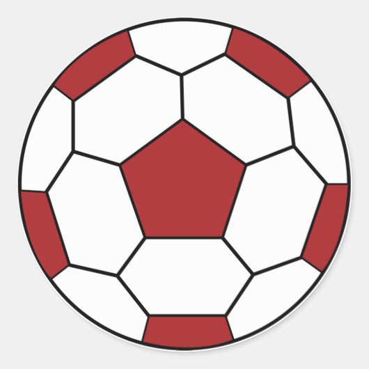 Voetbal Rode Sticker (Voorkant)