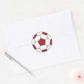 Voetbal Rode Sticker (Envelop)