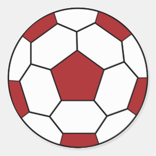 Voetbal Rode Sticker