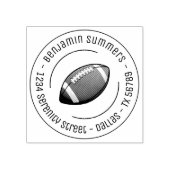 Voetbal Rond Adres Rubberstempel (Afrduk)