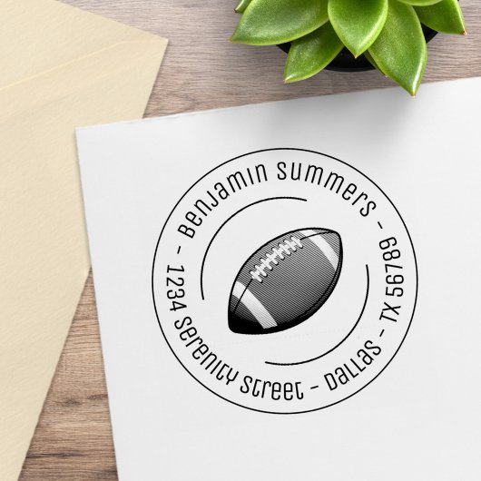 Voetbal Rond Adres Rubberstempel