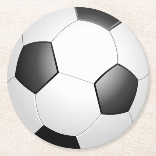 Voetbal rond document Onderzetter (Voorkant)