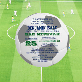 Voetbal ronde bar mitswa uitnodiging