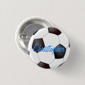 voetbal -  ronde button 3,2 cm (Voorkant /achterkant)