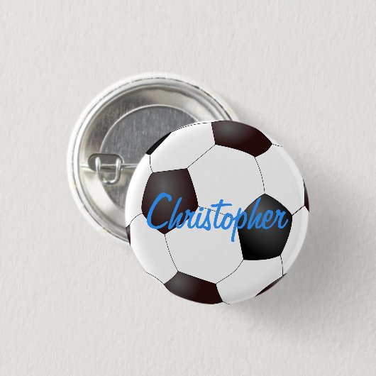 voetbal - ronde button 3,2 cm (Voorkant /achterkant)