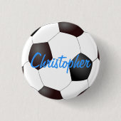 voetbal - ronde button 3,2 cm (Voorkant)