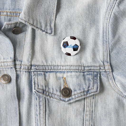 voetbal - ronde button 3,2 cm (In situ)